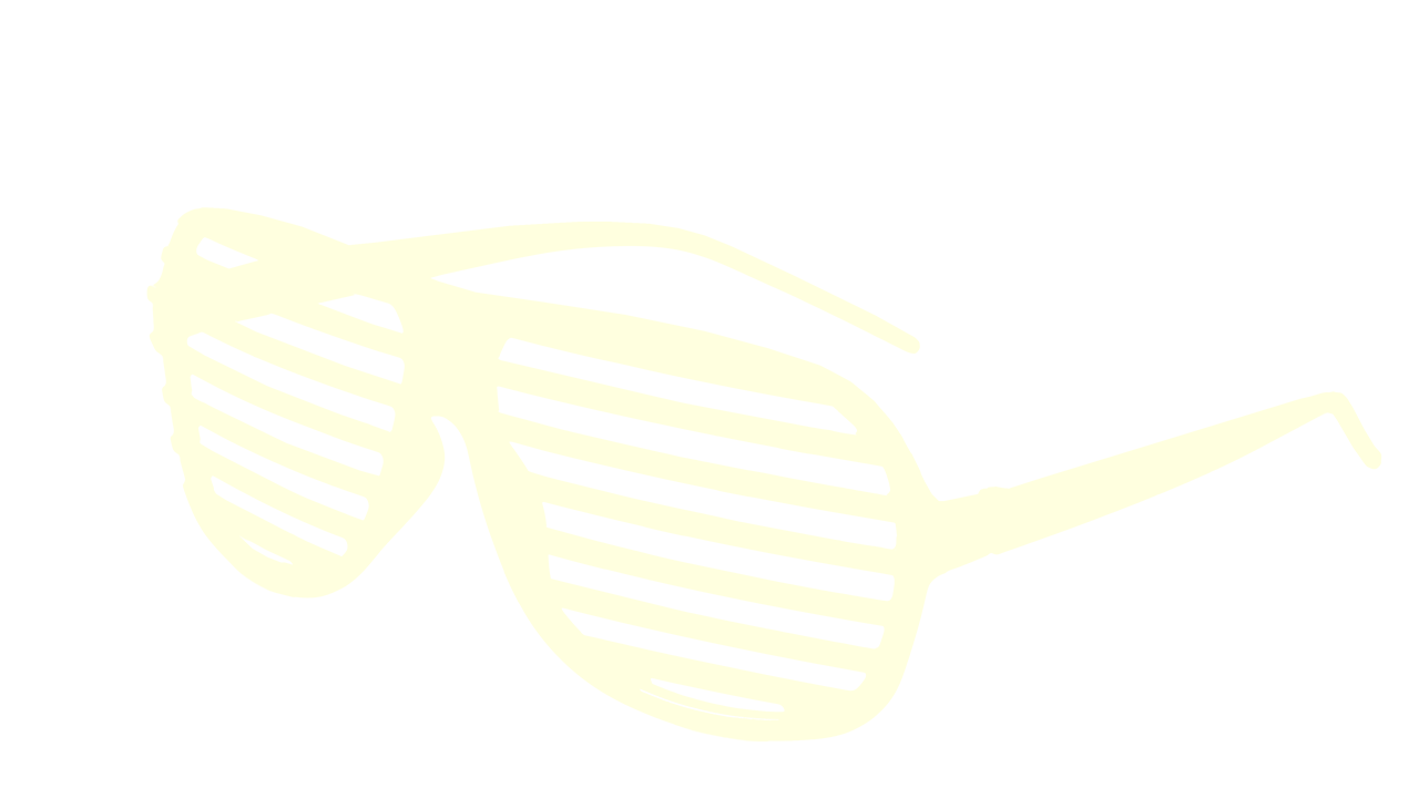 Silhouette einer Brille mit Streifen